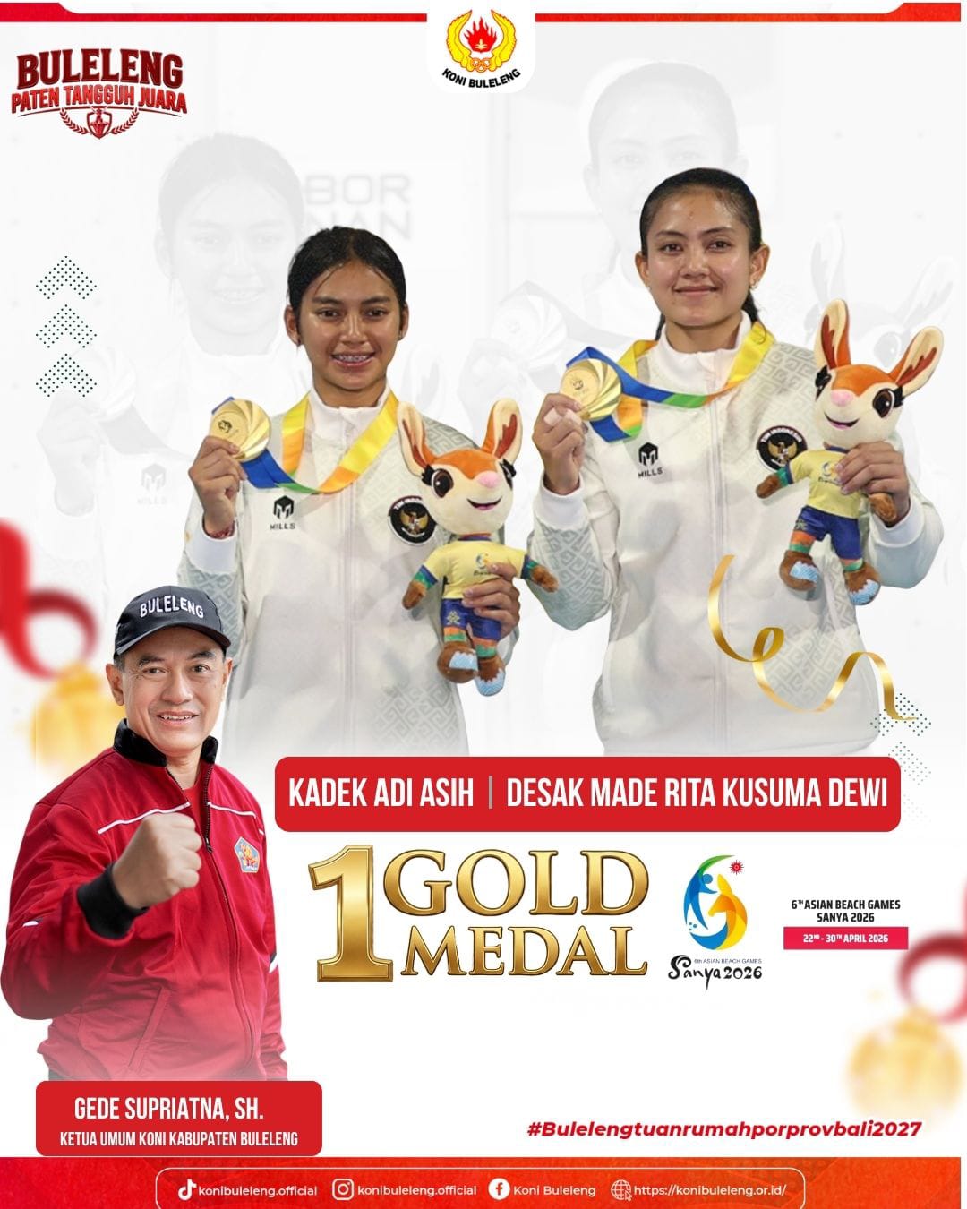 Selamat kepada Dua Atlet Panjat Tebing Buleleng