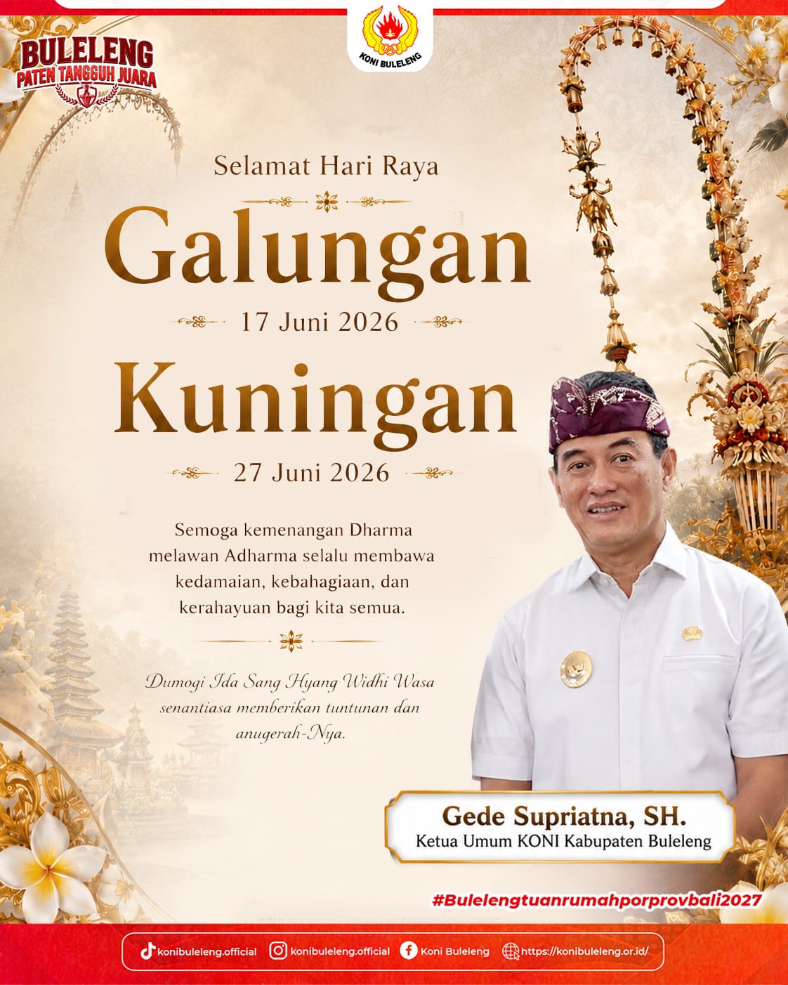 Selamat Hari Raya Galungan lan Kuningan